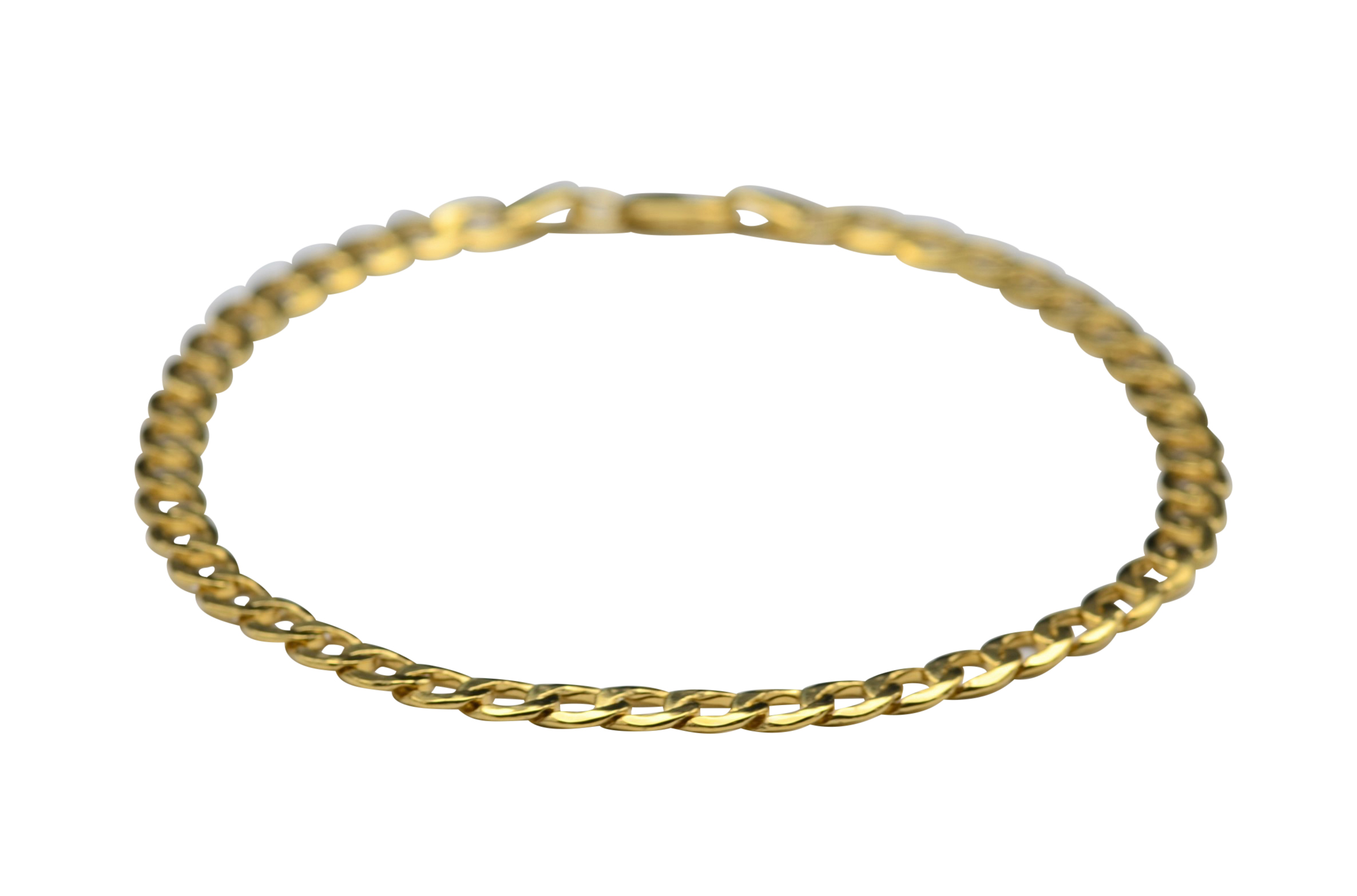 SOLD - The Balting: Ladies 14K Yellow Gold Curb Style Bracelet