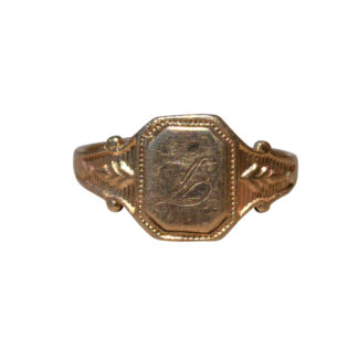 SOLD: Antique Engraved Child's Ring in Yellow Gold