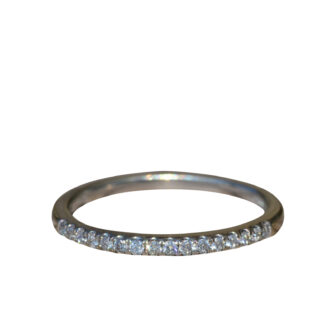 The Dania Beach: Ladies White Gold Diamond Skinny Diamond Wedding Band