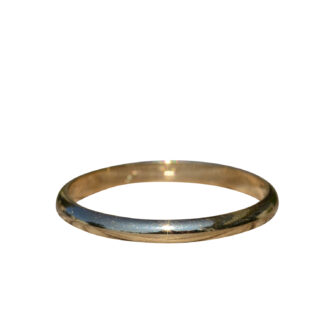 SOLD - The Miami Lakes: Vintage Yellow Gold Petite Wedding Band