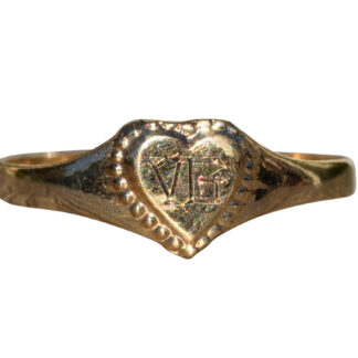 The Evart:  Children's Yellow Gold Heart Ring