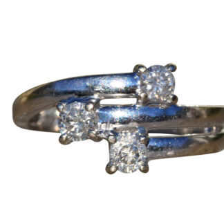 The Livonia:  Ladies 14K White Gold Cocktail Ring set with 0.50 CTW Diamonds