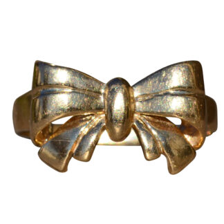 SOLD - The Arcola: Ladies 14K Yellow Gold Bow Cocktail Ring