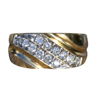 The Goodlettsville:  Men's 14K Yellow Gold 0.45 CTW Diamond Cocktail Ring