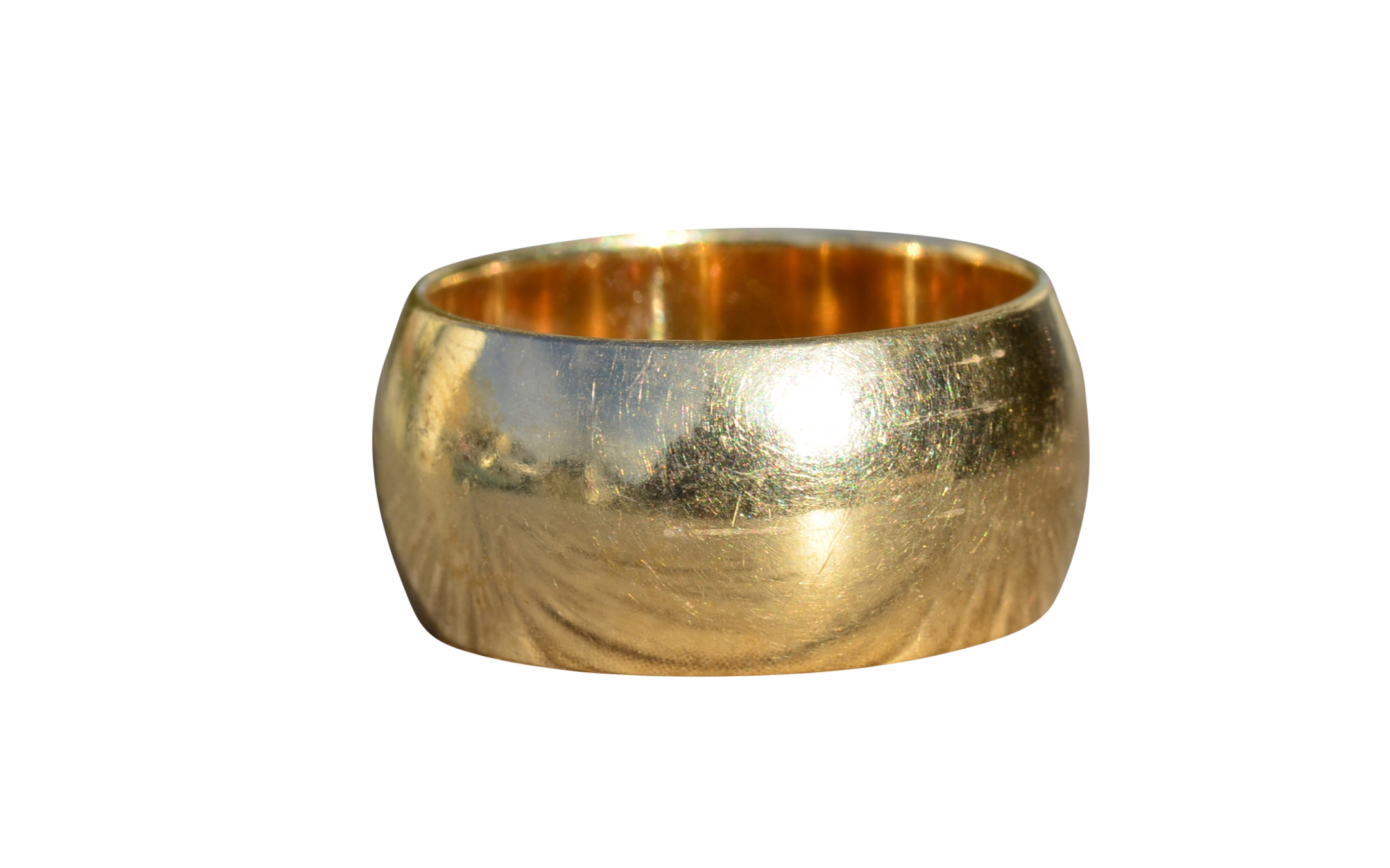 SOLD - The Kingston Springs: Ladies Antique 18K Yellow Gold Bailey Banks and Biddle Wide Band