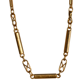 SOLD - The New Sweden:  18 Karat Yellow Gold Handmade Specialty Link Necklace