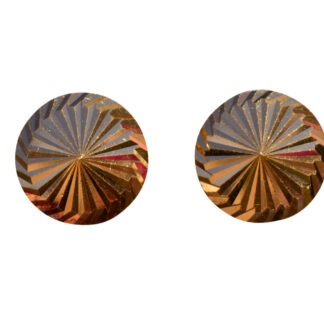 SOLD - The Facets:  22 Karat Yellow Gold Diamond Cut Faceted Studs