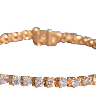 The Valley Center:  Yellow Gold Martini Set Diamond Bracelet