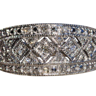 SOLD - The Ragged Point:  White Gold Right Hand Ring with Diamonds