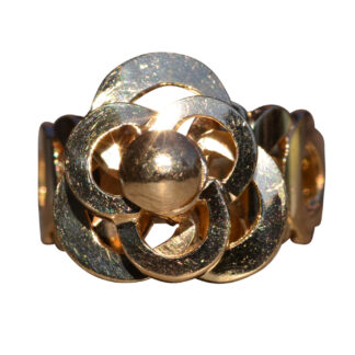 SOLD - The Spinner:  Yellow Gold Floral Spinner Ring