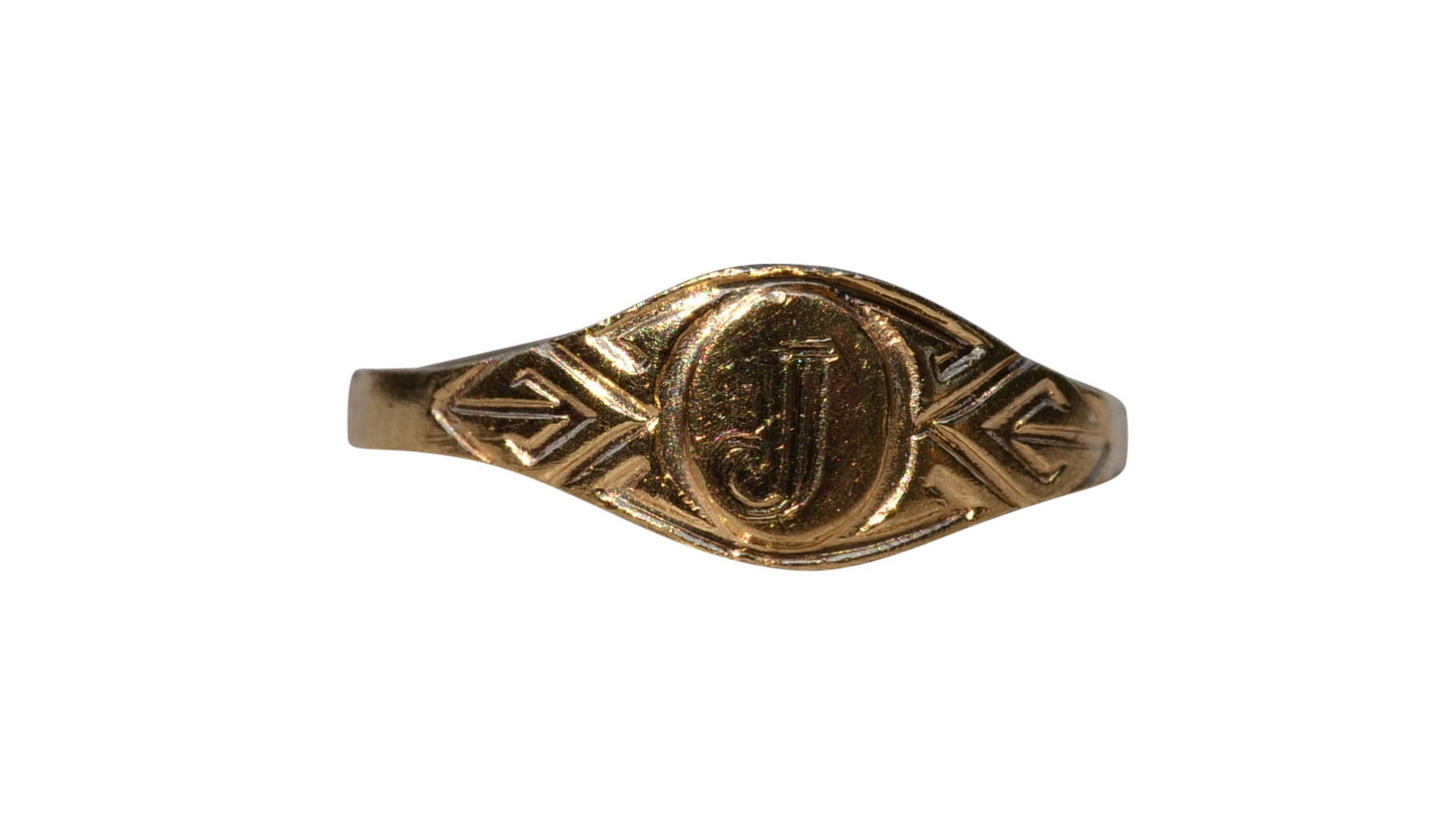 SOLD - The Green Valley South: Engravable Yellow Gold Pinky Ring, Mid Finger Ring, or Childs Signet Ring