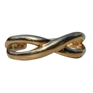 The Angel Park:  Bypass Style Yellow Gold Toe Ring or Mid Finger Ring