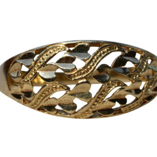 The Valley Wells:  Fun Waved Heart Diamond Cut Fashion Ring