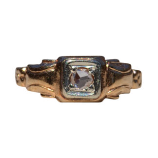 SOLD - The Montpelier:  Antique Rose Cut Diamond Mid Finger or Children's Ring in Rose Gold