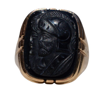 SOLD - The Skyforest: Circa 1943 Onyx Intaglio Ring