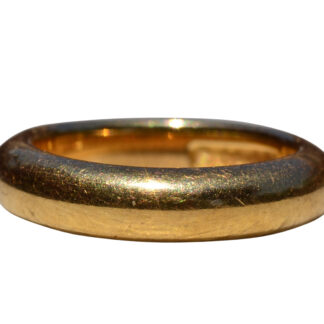 SOLD: The Big Pines:  Antique Yellow Gold Donut Style Handmade Wedding Band
