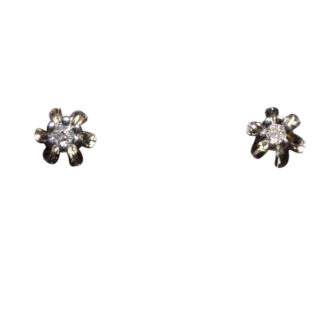 SOLD - The Suisun Bay:  Butter Cup Diamond Stud Earrings