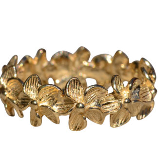 SOLD - The Galveston: Yellow Gold Floral Eternity Band in Yellow Gold