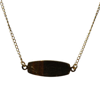 The Beach City:  Yellow Gold Engravable Ankle Bracelet
