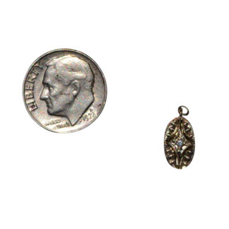 SOLD: The West Bay: Antique Art Deco White Gold Mini Pendant with Old Cut Diamond