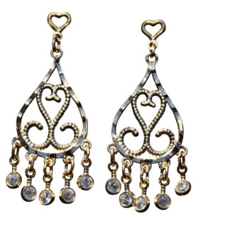 SOLD - The Ryan Acres:  Yellow Gold Chandelier Dangler Earrings