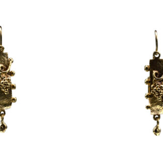 SOLD - The Biloxi: Victorian Grape Earrings in Yellow Gold