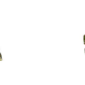 SOLD - The Benndale:  Yellow Gold Peridot Hoop Earrings