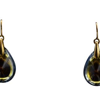 SOLD - The Wiggins:  Maw Sit Sit Earrings in Yellow Gold