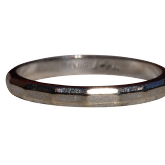 The Rexmere:  Ladies 14K White Gold Faceted Band