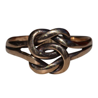 SOLD - The Culberson:  Ladies English Made 9 Karat Yellow Gold Double Knot Ring