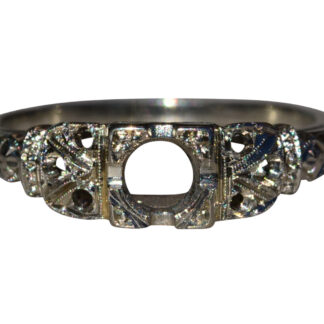Ladies Antique 18K White Gold Mounting