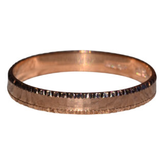 SOLD - The Lizella:  Ladies 14K Rose Gold Signed MILOR Faceted Band