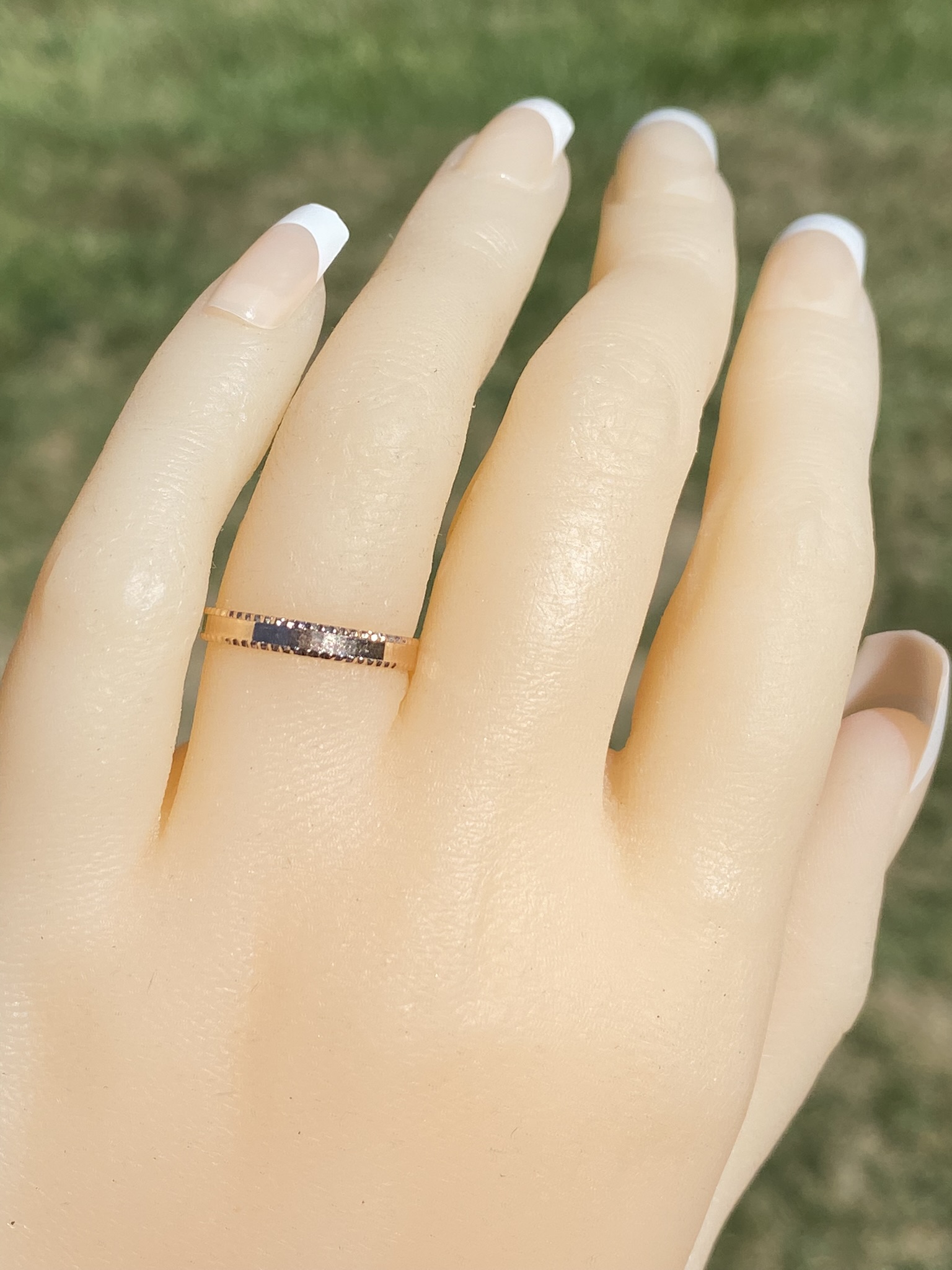 SOLD - The Lizella: Ladies 14K Rose Gold Signed MILOR Faceted Band - Image 5