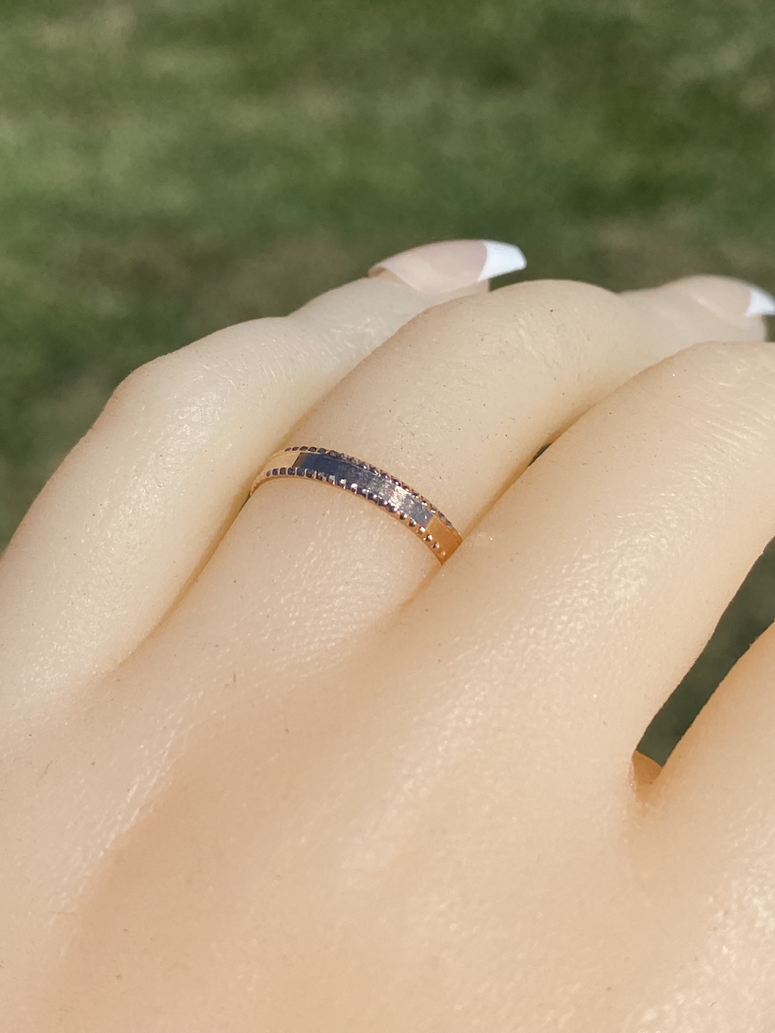 SOLD - The Lizella: Ladies 14K Rose Gold Signed MILOR Faceted Band - Image 7