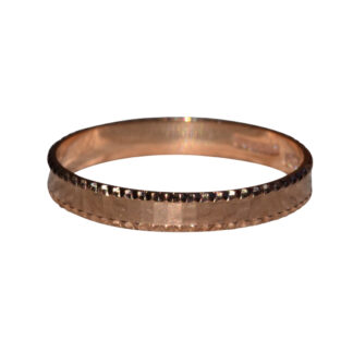 SOLD - The Lizella 2: Ladies 14K Rose Gold Signed MILOR Faceted Band