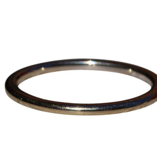 SOLD - The Clemmon: Ladies 18K White Gold Thin Donut Style Band