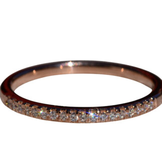 The SOLD - Trevillian:  Ladies 14K Rose Gold Wedding Band set with Diamonds