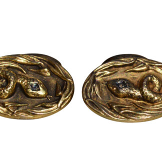 The Hawlings:  Men's Yellow Gold and Gold Filled Serpent Cuff Links