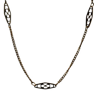 SOLD - The Burnley:  Ladies 14K Yellow Gold Station Chain