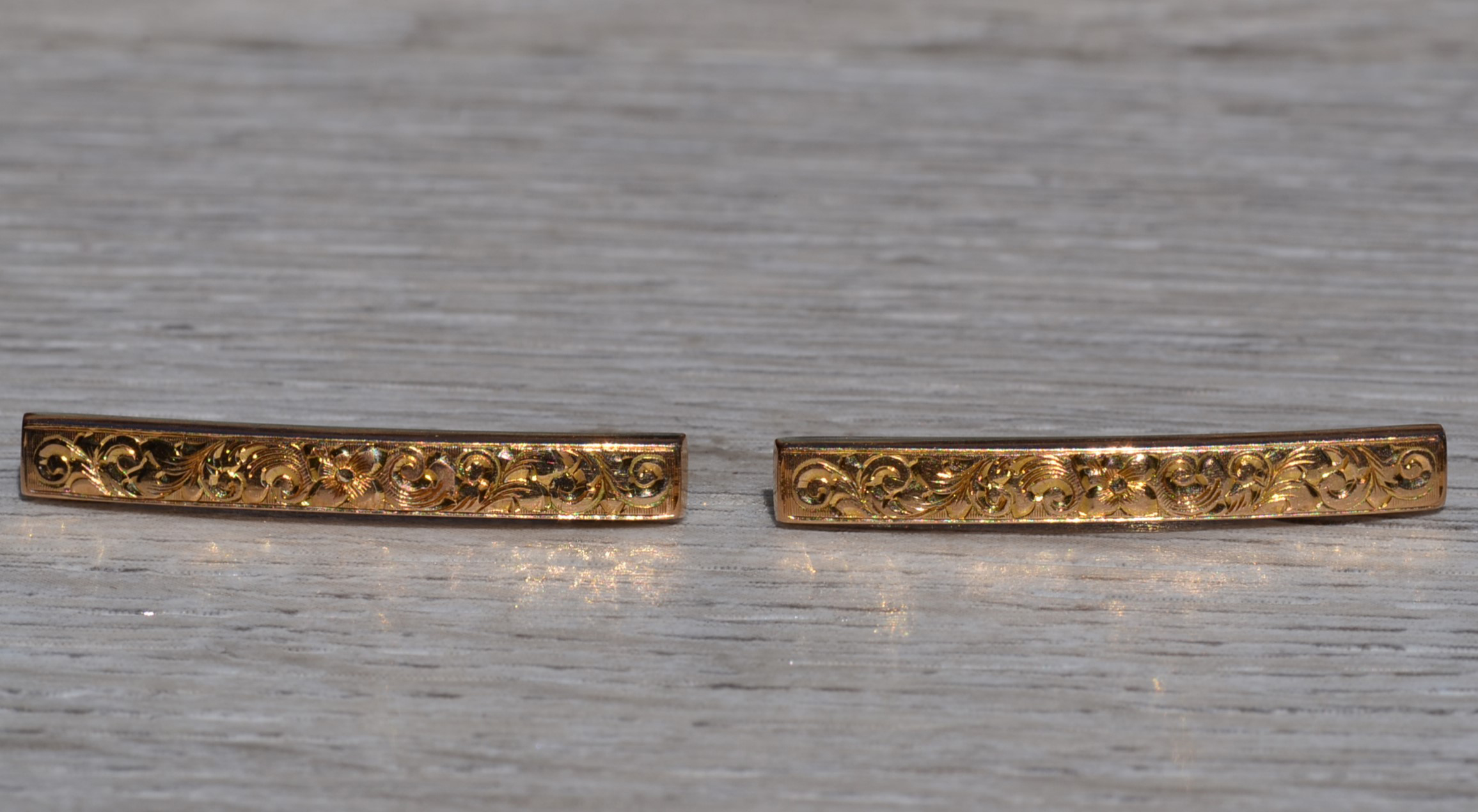 SOLD - Signed William Link & Co 14K Rose Gold Matching Diaper Pins - Image 3