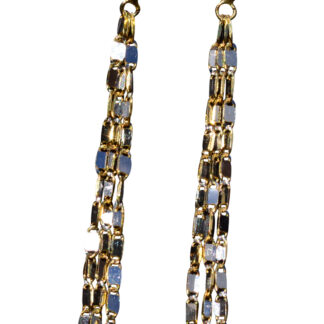 SOLD - The Caniambo: Italian Made Two Tone Diamond Cut Dangler Earrings