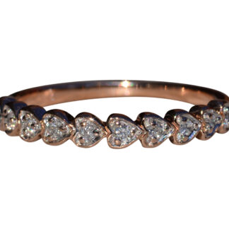 Heart Shaped Rose Gold Stackable Band