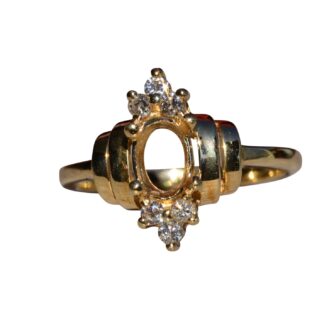 Ladies 14K Yellow Gold Diamond Semi-Mount