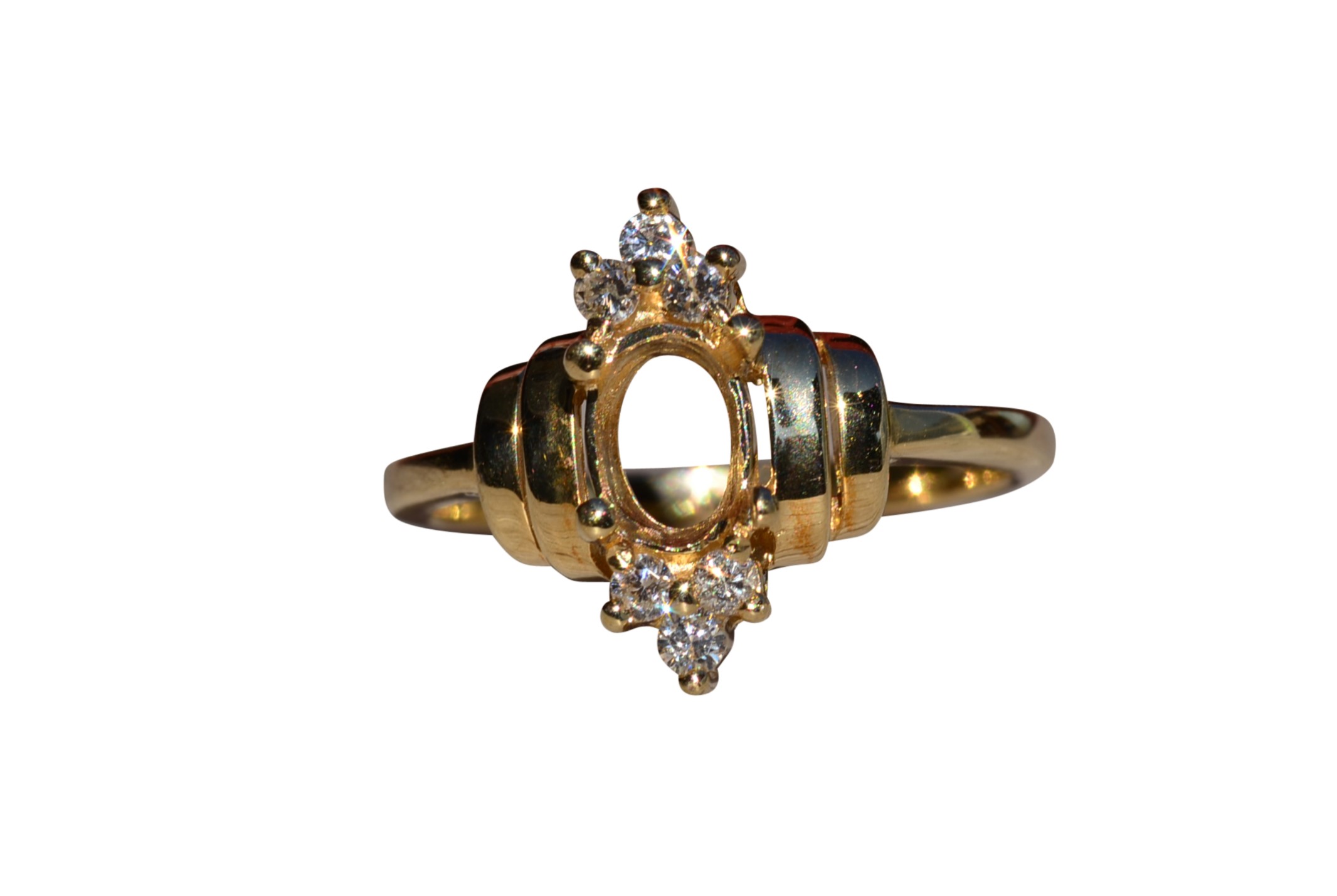 Ladies 14K Yellow Gold Diamond Semi-Mount