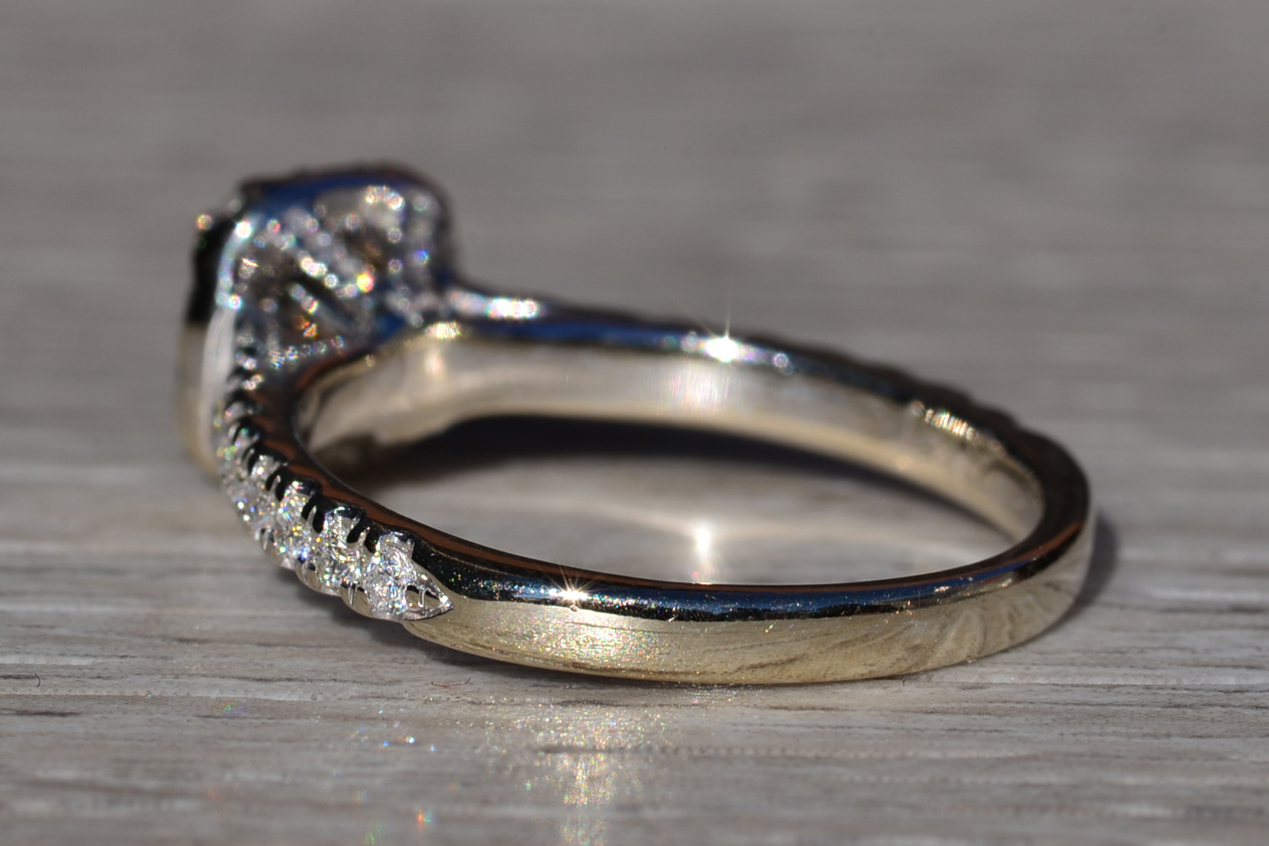 SOLD - The Chadstone: Neil Lane Princess Cut Natural Diamond Halo Set Engagement Ring - Image 4