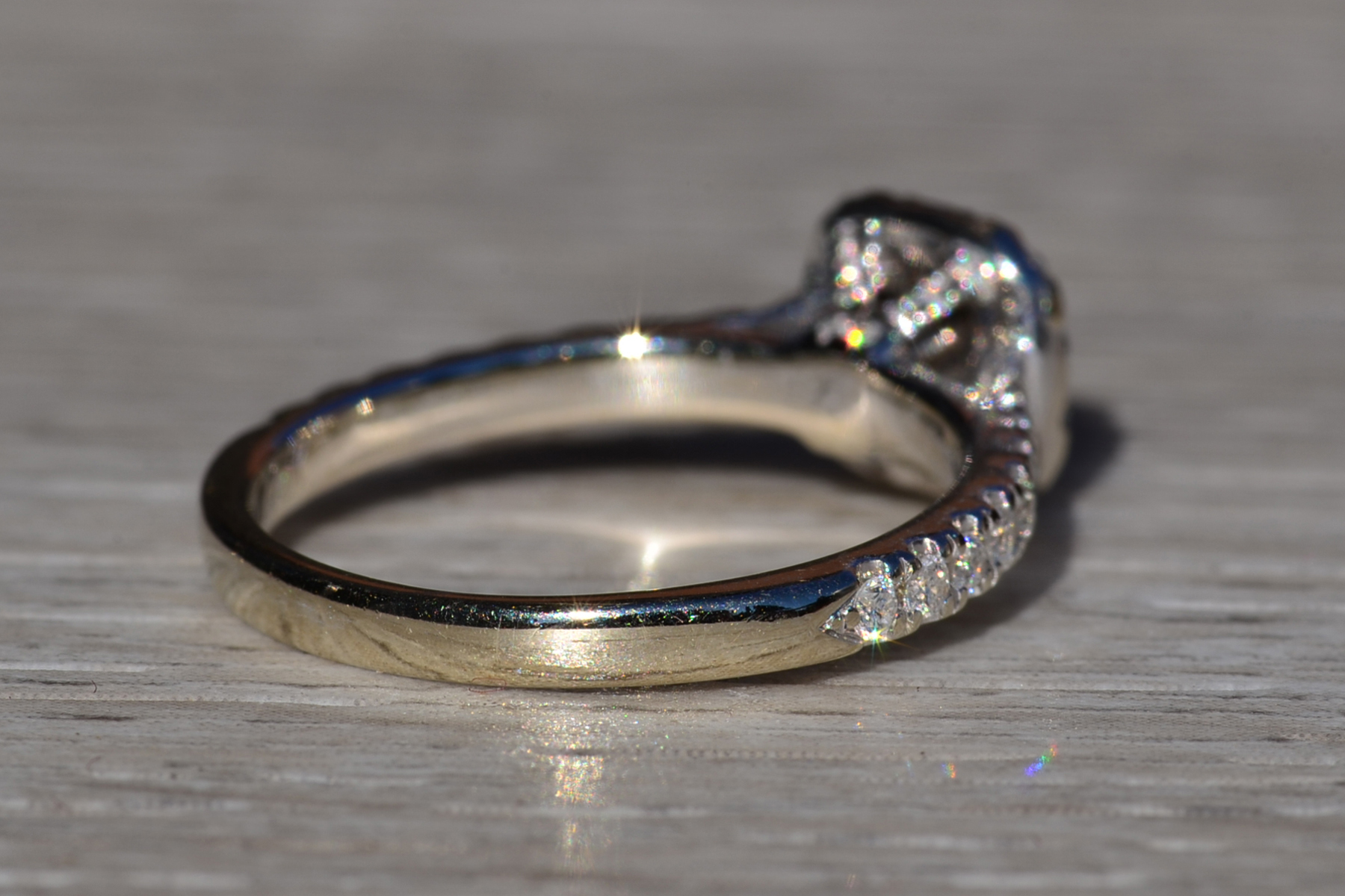 SOLD - The Chadstone: Neil Lane Princess Cut Natural Diamond Halo Set Engagement Ring - Image 5