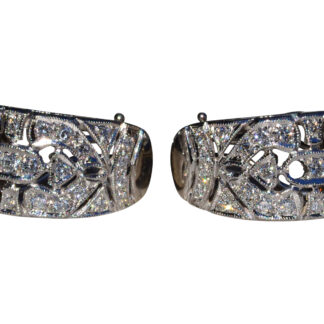 SOLD - The Uramas:  Ladies 14K White Gold Diamond Drop Earrings