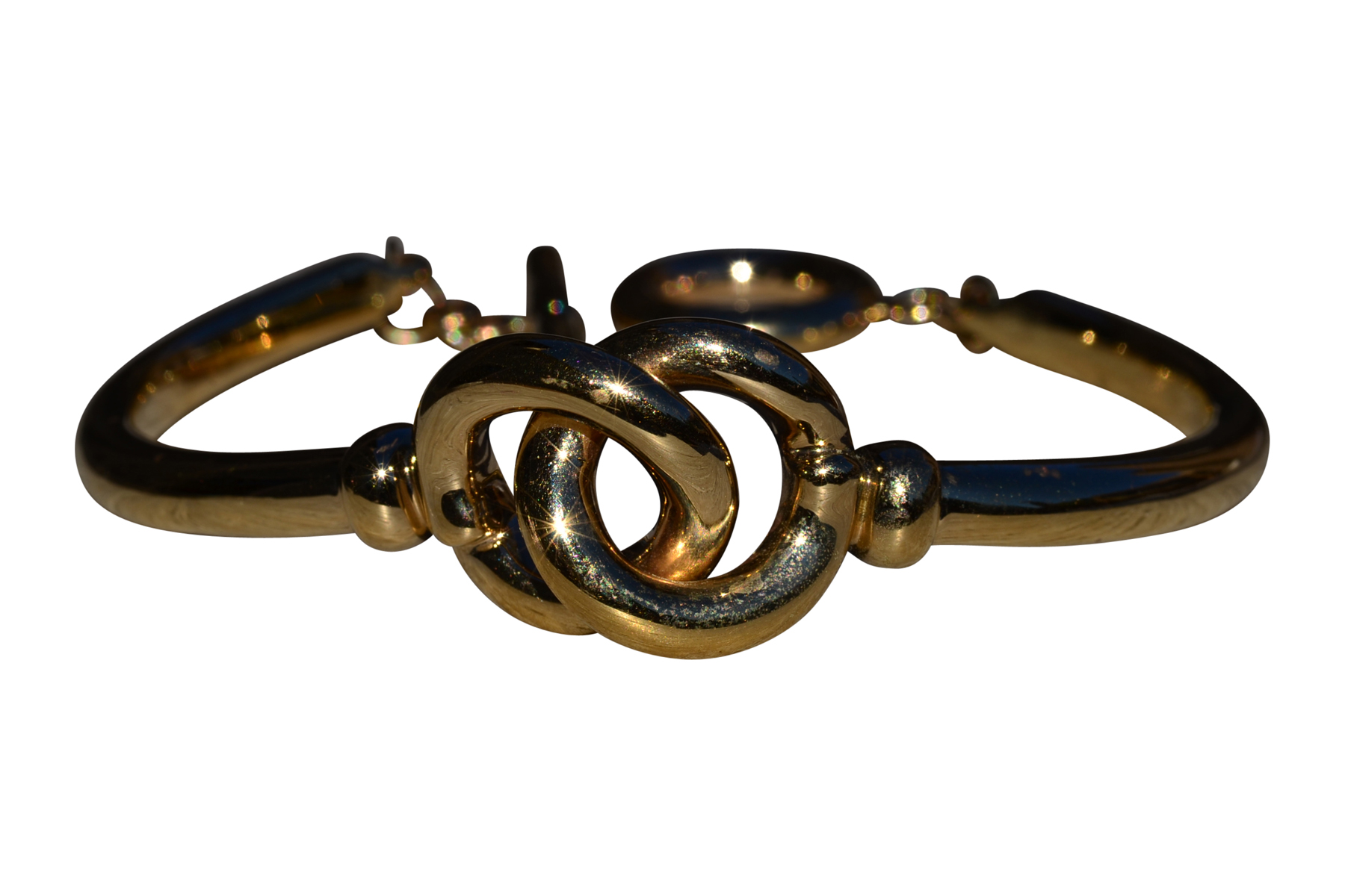 The Elyria: Ladies 14K Yellow Gold Horse Bit Toggle Bracelet