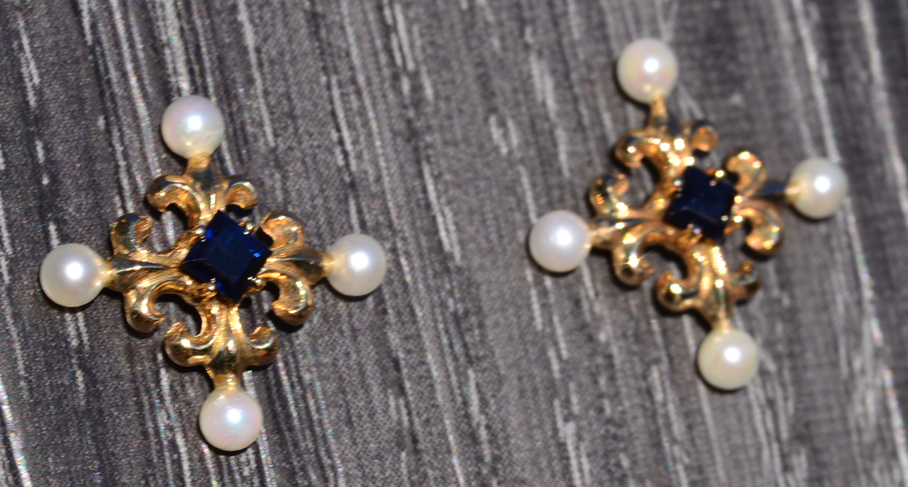 SOLD - The Sennen: Midnight Sapphire Earrings design by the House of Igor Carl Faberge - Image 3