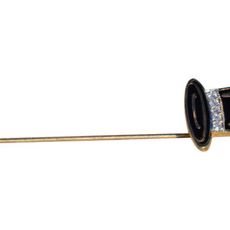 Gentlemen's 14K Gold Stick Pin set with Diamond Top Hat